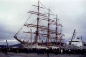 Sedov an der Passagierpier